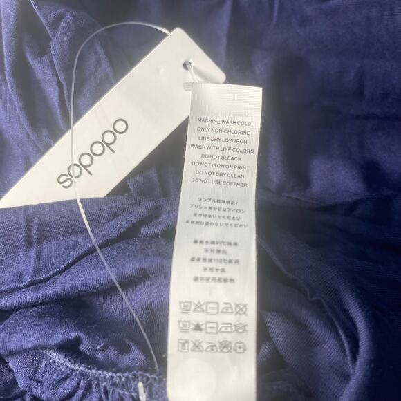 Ododos 30 Inch Wide Leg Lounge Pants -NWT in Navy size Large - Picture 7 of 8
